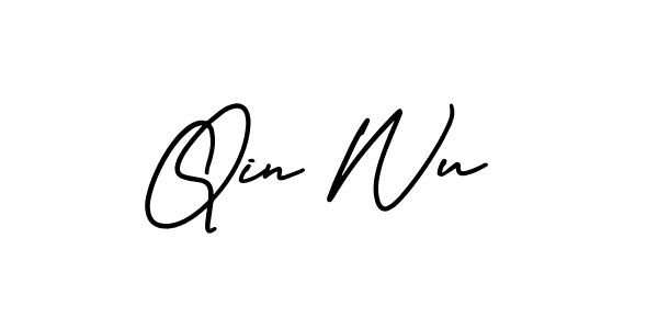 Use a signature maker to create a handwritten signature online. With this signature software, you can design (AmerikaSignatureDemo-Regular) your own signature for name Qin Wu. Qin Wu signature style 3 images and pictures png