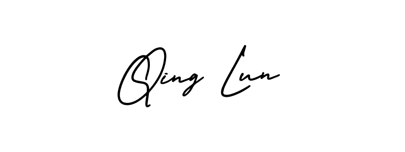 Best and Professional Signature Style for Qing Lun. AmerikaSignatureDemo-Regular Best Signature Style Collection. Qing Lun signature style 3 images and pictures png