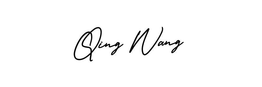 Make a beautiful signature design for name Qing Wang. Use this online signature maker to create a handwritten signature for free. Qing Wang signature style 3 images and pictures png