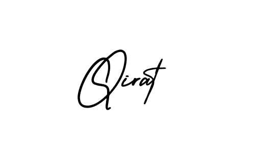 Create a beautiful signature design for name Qirat. With this signature (AmerikaSignatureDemo-Regular) fonts, you can make a handwritten signature for free. Qirat signature style 3 images and pictures png