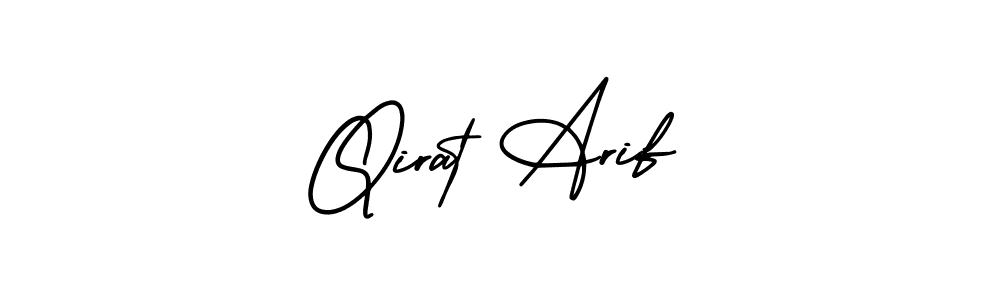Also we have Qirat Arif name is the best signature style. Create professional handwritten signature collection using AmerikaSignatureDemo-Regular autograph style. Qirat Arif signature style 3 images and pictures png
