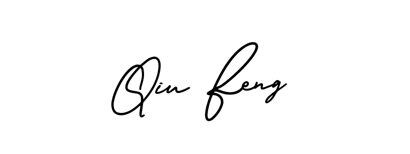 Similarly AmerikaSignatureDemo-Regular is the best handwritten signature design. Signature creator online .You can use it as an online autograph creator for name Qiu Feng. Qiu Feng signature style 3 images and pictures png