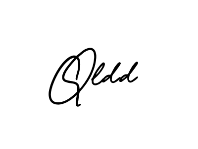 How to make Qldd name signature. Use AmerikaSignatureDemo-Regular style for creating short signs online. This is the latest handwritten sign. Qldd signature style 3 images and pictures png