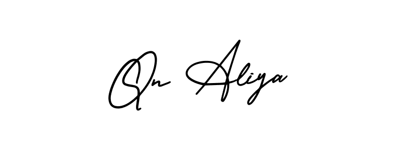 Also we have Qn Aliya name is the best signature style. Create professional handwritten signature collection using AmerikaSignatureDemo-Regular autograph style. Qn Aliya signature style 3 images and pictures png
