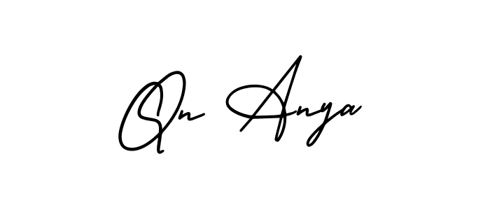 Design your own signature with our free online signature maker. With this signature software, you can create a handwritten (AmerikaSignatureDemo-Regular) signature for name Qn Anya. Qn Anya signature style 3 images and pictures png