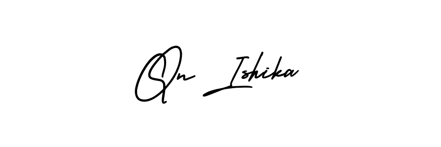 AmerikaSignatureDemo-Regular is a professional signature style that is perfect for those who want to add a touch of class to their signature. It is also a great choice for those who want to make their signature more unique. Get Qn Ishika name to fancy signature for free. Qn Ishika signature style 3 images and pictures png