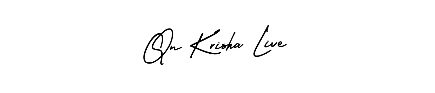 How to make Qn Krisha Live signature? AmerikaSignatureDemo-Regular is a professional autograph style. Create handwritten signature for Qn Krisha Live name. Qn Krisha Live signature style 3 images and pictures png