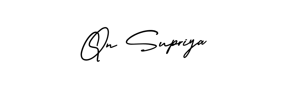 Use a signature maker to create a handwritten signature online. With this signature software, you can design (AmerikaSignatureDemo-Regular) your own signature for name Qn Supriya. Qn Supriya signature style 3 images and pictures png
