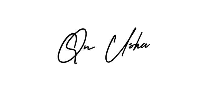 Design your own signature with our free online signature maker. With this signature software, you can create a handwritten (AmerikaSignatureDemo-Regular) signature for name Qn Usha. Qn Usha signature style 3 images and pictures png