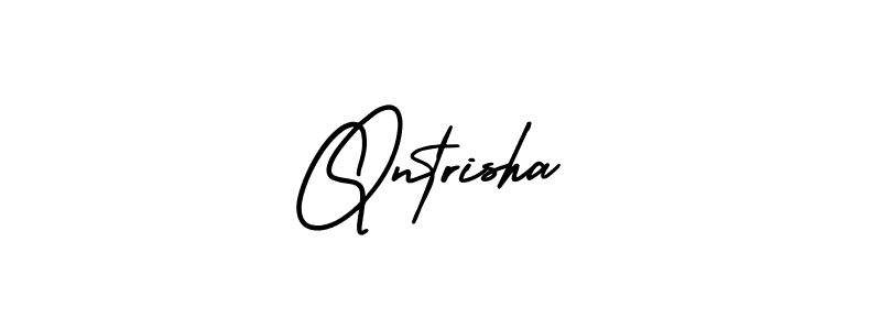 if you are searching for the best signature style for your name Qntrisha. so please give up your signature search. here we have designed multiple signature styles  using AmerikaSignatureDemo-Regular. Qntrisha signature style 3 images and pictures png