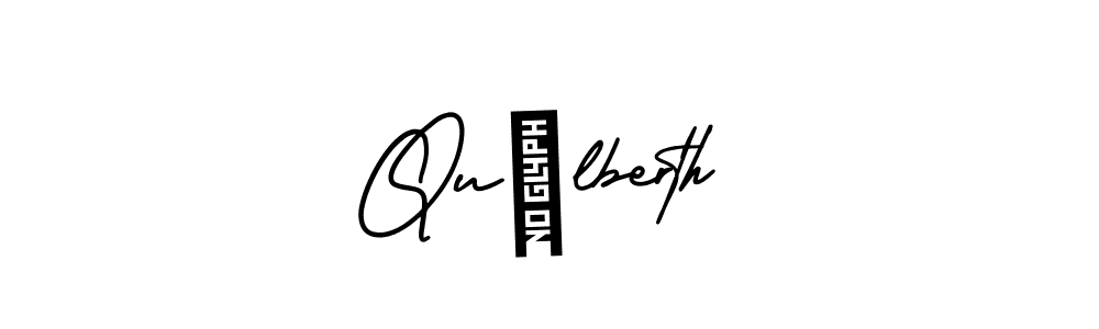 How to make Quélberth name signature. Use AmerikaSignatureDemo-Regular style for creating short signs online. This is the latest handwritten sign. Quélberth signature style 3 images and pictures png