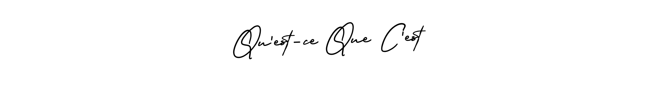 Also we have Qu’est-ce Que C’est name is the best signature style. Create professional handwritten signature collection using AmerikaSignatureDemo-Regular autograph style. Qu’est-ce Que C’est signature style 3 images and pictures png