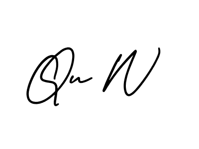 This is the best signature style for the Qu W name. Also you like these signature font (AmerikaSignatureDemo-Regular). Mix name signature. Qu W signature style 3 images and pictures png