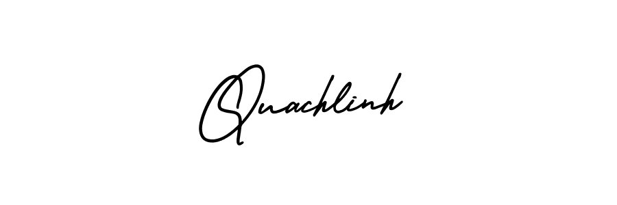 Design your own signature with our free online signature maker. With this signature software, you can create a handwritten (AmerikaSignatureDemo-Regular) signature for name Quachlinh. Quachlinh signature style 3 images and pictures png