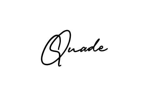 Create a beautiful signature design for name Quade. With this signature (AmerikaSignatureDemo-Regular) fonts, you can make a handwritten signature for free. Quade signature style 3 images and pictures png