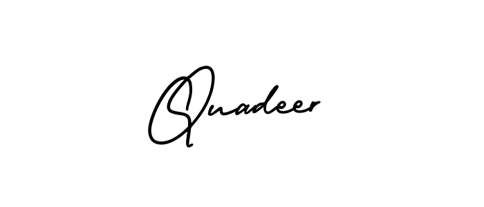 You should practise on your own different ways (AmerikaSignatureDemo-Regular) to write your name (Quadeer) in signature. don't let someone else do it for you. Quadeer signature style 3 images and pictures png