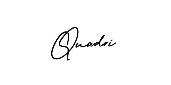 Quadri stylish signature style. Best Handwritten Sign (AmerikaSignatureDemo-Regular) for my name. Handwritten Signature Collection Ideas for my name Quadri. Quadri signature style 3 images and pictures png