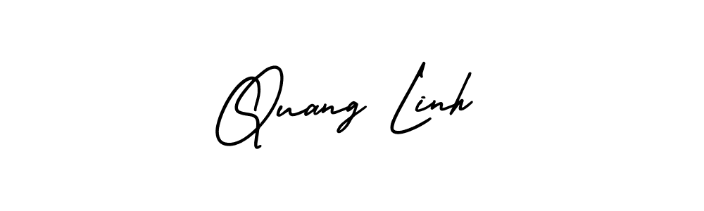 AmerikaSignatureDemo-Regular is a professional signature style that is perfect for those who want to add a touch of class to their signature. It is also a great choice for those who want to make their signature more unique. Get Quang Linh name to fancy signature for free. Quang Linh signature style 3 images and pictures png
