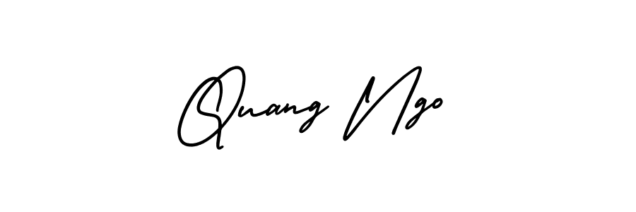 AmerikaSignatureDemo-Regular is a professional signature style that is perfect for those who want to add a touch of class to their signature. It is also a great choice for those who want to make their signature more unique. Get Quang Ngo name to fancy signature for free. Quang Ngo signature style 3 images and pictures png