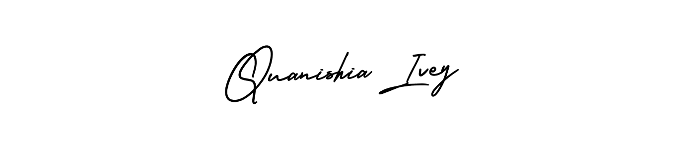 Use a signature maker to create a handwritten signature online. With this signature software, you can design (AmerikaSignatureDemo-Regular) your own signature for name Quanishia Ivey. Quanishia Ivey signature style 3 images and pictures png