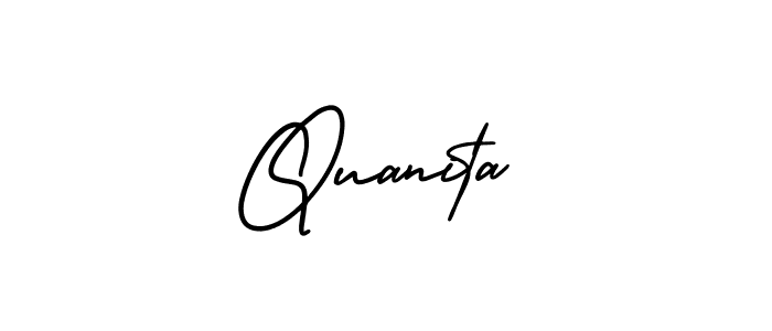 Also we have Quanita name is the best signature style. Create professional handwritten signature collection using AmerikaSignatureDemo-Regular autograph style. Quanita signature style 3 images and pictures png