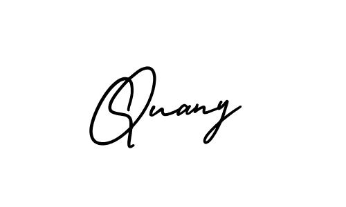 Design your own signature with our free online signature maker. With this signature software, you can create a handwritten (AmerikaSignatureDemo-Regular) signature for name Quany. Quany signature style 3 images and pictures png