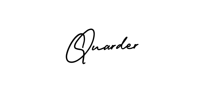 Quarder stylish signature style. Best Handwritten Sign (AmerikaSignatureDemo-Regular) for my name. Handwritten Signature Collection Ideas for my name Quarder. Quarder signature style 3 images and pictures png