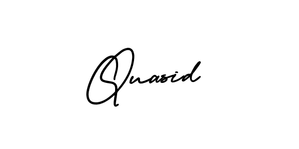 You should practise on your own different ways (AmerikaSignatureDemo-Regular) to write your name (Quasid) in signature. don't let someone else do it for you. Quasid signature style 3 images and pictures png