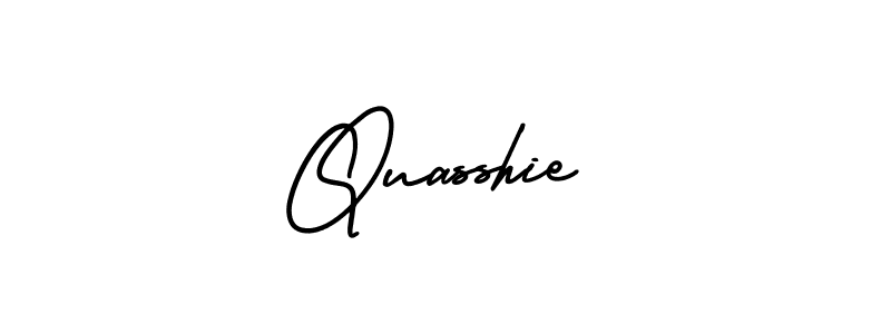 How to make Quasshie name signature. Use AmerikaSignatureDemo-Regular style for creating short signs online. This is the latest handwritten sign. Quasshie signature style 3 images and pictures png