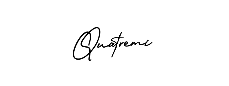 It looks lik you need a new signature style for name Quatremi. Design unique handwritten (AmerikaSignatureDemo-Regular) signature with our free signature maker in just a few clicks. Quatremi signature style 3 images and pictures png