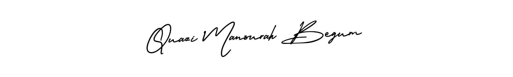 Use a signature maker to create a handwritten signature online. With this signature software, you can design (AmerikaSignatureDemo-Regular) your own signature for name Quazi Mansurah Begum. Quazi Mansurah Begum signature style 3 images and pictures png