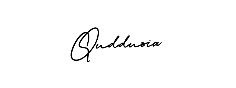 Design your own signature with our free online signature maker. With this signature software, you can create a handwritten (AmerikaSignatureDemo-Regular) signature for name Quddusia. Quddusia signature style 3 images and pictures png