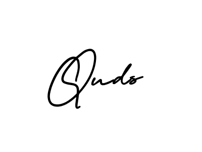 Design your own signature with our free online signature maker. With this signature software, you can create a handwritten (AmerikaSignatureDemo-Regular) signature for name Quds. Quds signature style 3 images and pictures png