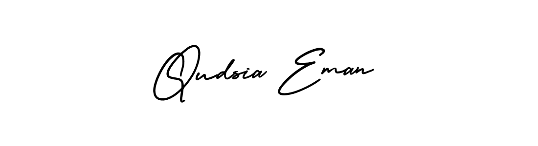 How to make Qudsia Eman signature? AmerikaSignatureDemo-Regular is a professional autograph style. Create handwritten signature for Qudsia Eman name. Qudsia Eman signature style 3 images and pictures png