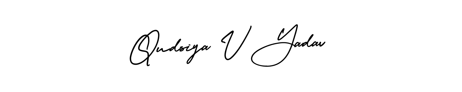 You can use this online signature creator to create a handwritten signature for the name Qudsiya V Yadav. This is the best online autograph maker. Qudsiya V Yadav signature style 3 images and pictures png