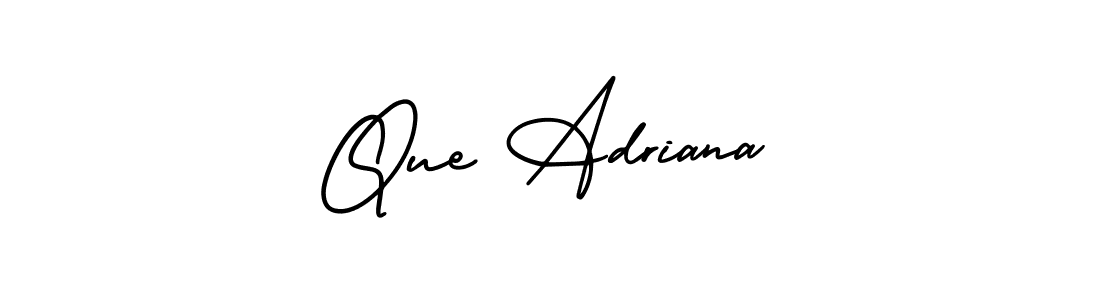 Also You can easily find your signature by using the search form. We will create Que Adriana name handwritten signature images for you free of cost using AmerikaSignatureDemo-Regular sign style. Que Adriana signature style 3 images and pictures png