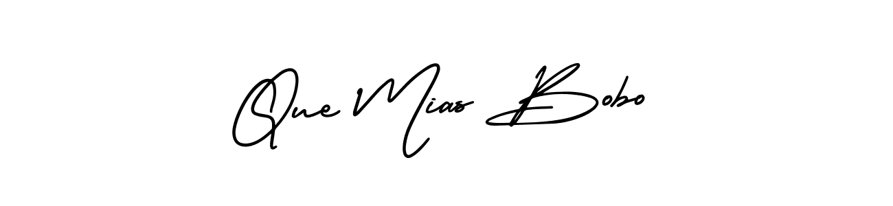 Check out images of Autograph of Que Mias Bobo name. Actor Que Mias Bobo Signature Style. AmerikaSignatureDemo-Regular is a professional sign style online. Que Mias Bobo signature style 3 images and pictures png