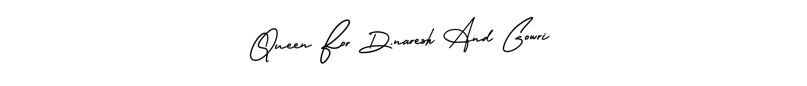 AmerikaSignatureDemo-Regular is a professional signature style that is perfect for those who want to add a touch of class to their signature. It is also a great choice for those who want to make their signature more unique. Get Queen For D.naresh And Gowri name to fancy signature for free. Queen For D.naresh And Gowri signature style 3 images and pictures png