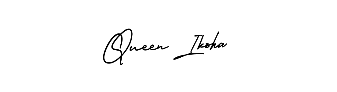 Design your own signature with our free online signature maker. With this signature software, you can create a handwritten (AmerikaSignatureDemo-Regular) signature for name Queen Iksha. Queen Iksha signature style 3 images and pictures png