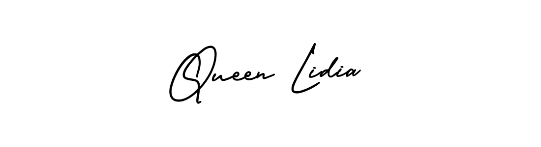 Design your own signature with our free online signature maker. With this signature software, you can create a handwritten (AmerikaSignatureDemo-Regular) signature for name Queen Lidia. Queen Lidia signature style 3 images and pictures png