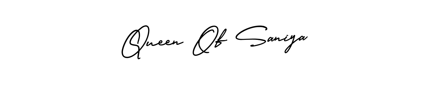 It looks lik you need a new signature style for name Queen Of Saniya. Design unique handwritten (AmerikaSignatureDemo-Regular) signature with our free signature maker in just a few clicks. Queen Of Saniya signature style 3 images and pictures png