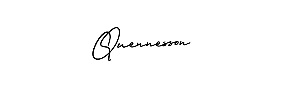 Make a beautiful signature design for name Quennesson. With this signature (AmerikaSignatureDemo-Regular) style, you can create a handwritten signature for free. Quennesson signature style 3 images and pictures png