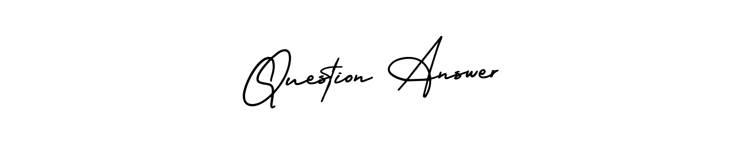 Also we have Question Answer name is the best signature style. Create professional handwritten signature collection using AmerikaSignatureDemo-Regular autograph style. Question Answer signature style 3 images and pictures png