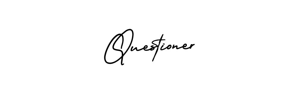 Create a beautiful signature design for name Questioner. With this signature (AmerikaSignatureDemo-Regular) fonts, you can make a handwritten signature for free. Questioner signature style 3 images and pictures png