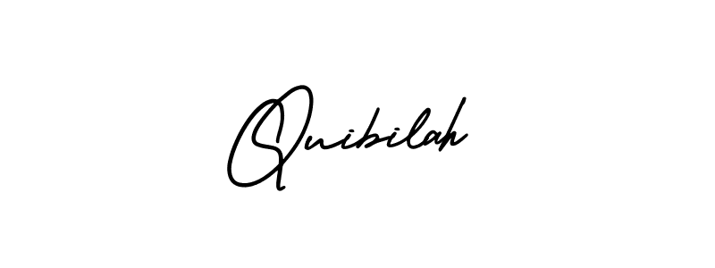 It looks lik you need a new signature style for name Quibilah. Design unique handwritten (AmerikaSignatureDemo-Regular) signature with our free signature maker in just a few clicks. Quibilah signature style 3 images and pictures png