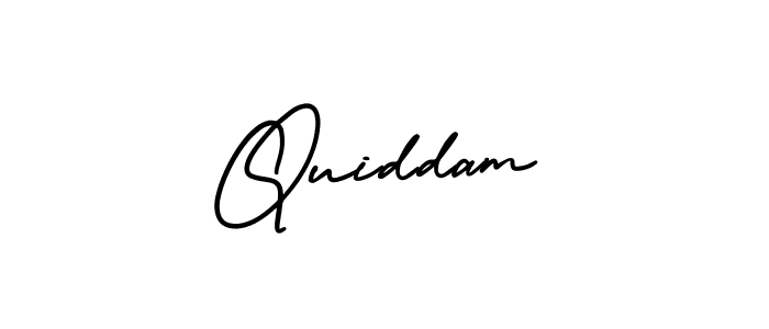 Also we have Quiddam name is the best signature style. Create professional handwritten signature collection using AmerikaSignatureDemo-Regular autograph style. Quiddam signature style 3 images and pictures png