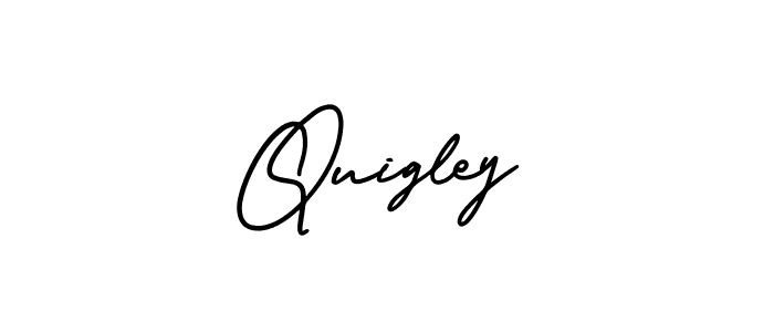 Quigley stylish signature style. Best Handwritten Sign (AmerikaSignatureDemo-Regular) for my name. Handwritten Signature Collection Ideas for my name Quigley. Quigley signature style 3 images and pictures png