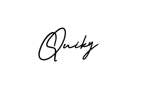 Also You can easily find your signature by using the search form. We will create Quiky name handwritten signature images for you free of cost using AmerikaSignatureDemo-Regular sign style. Quiky signature style 3 images and pictures png