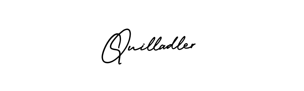 Make a beautiful signature design for name Quilladler. With this signature (AmerikaSignatureDemo-Regular) style, you can create a handwritten signature for free. Quilladler signature style 3 images and pictures png