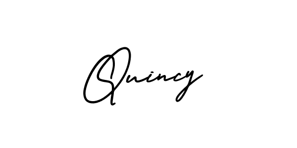 Quincy stylish signature style. Best Handwritten Sign (AmerikaSignatureDemo-Regular) for my name. Handwritten Signature Collection Ideas for my name Quincy. Quincy signature style 3 images and pictures png
